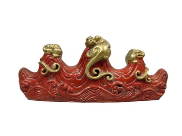 Pixiu Pen Holder Golden Lion