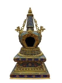 cloisonné enamel stupa
