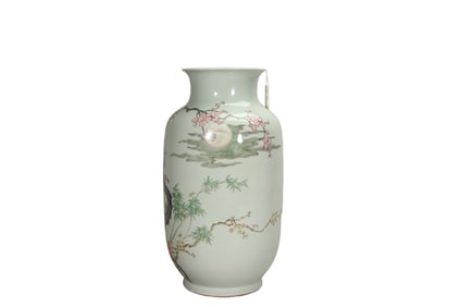 Colorful Moon Shadow Plum Blossom Poetry Lantern Vase