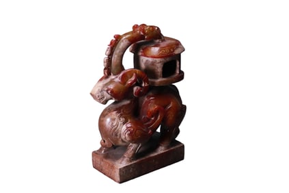 Jade Beast-Shaped Palace Lantern