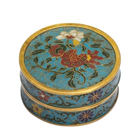 Cloisonné lidded box