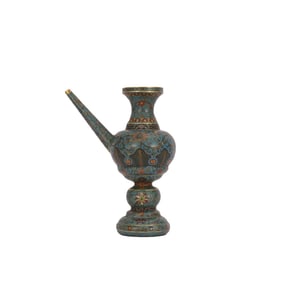 Cloisonné floral pattern long spout teapot