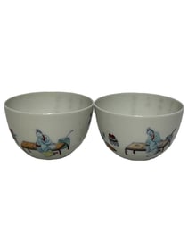 Doucai Character Story Poetry Cup