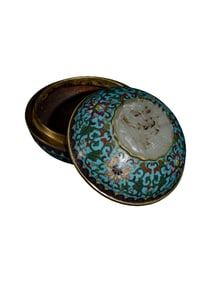 Cloisonné round box