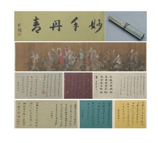 Wu Daozi's Arhats Crossing the Sea Scroll