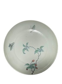 Doucai Fruit and Butterfly Pattern Appreciation Plate