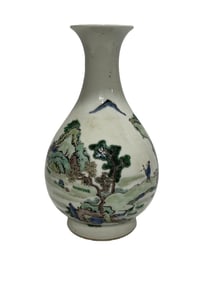 Colorful Landscape and Figure Story Bottle