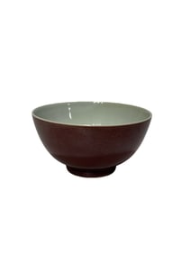 Red glazed bowl