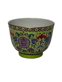 Pastel Green Auspicious Cup