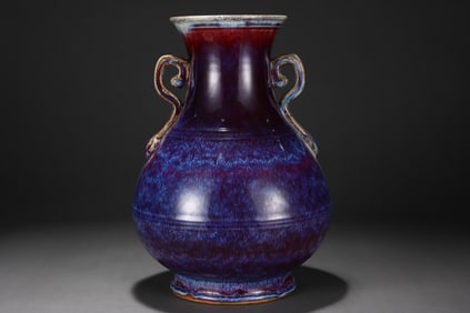 Kiln-transformed glaze bottle