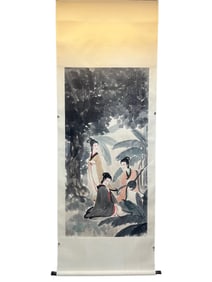 Fu Baoshi's "Orioles Singing Under the Flowers"