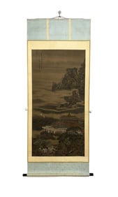 Original old frame of Yuan Yao's "Watching the Tide" painting