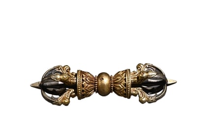 Gilded bronze ritual implements and scholar's objects