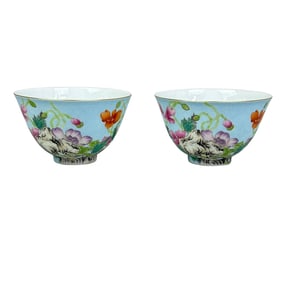 Cup with butterfly pattern inside