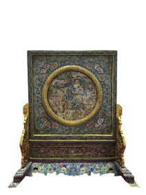 Cloisonné enamelLandscape Screen