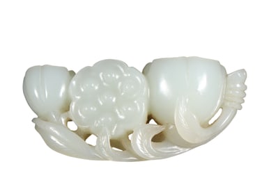 Hetian jade lotus root ornament
