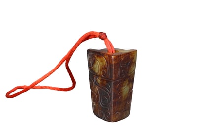 Hetian jade hand-held piece