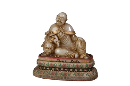 Shoushan stone Luohan scholar's ornament