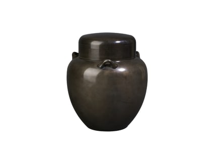 Pewter tea canister