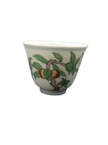 Doucai Flower and Fruit Pattern Cup