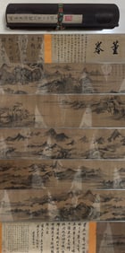 Dong Qichang presented Ke Xue with a landscape scroll.