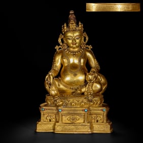 Gilded bronze Buddha statue