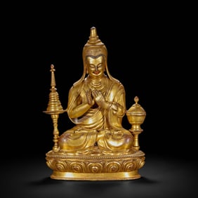 Gilded bronze Buddha statue