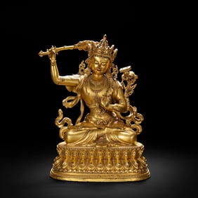 Gilded bronze Buddha statue