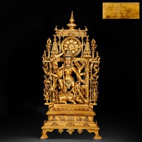Gilded bronze Buddha statue