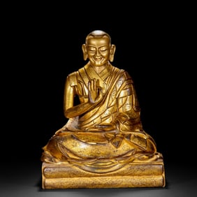 Gilded bronze Buddha statue