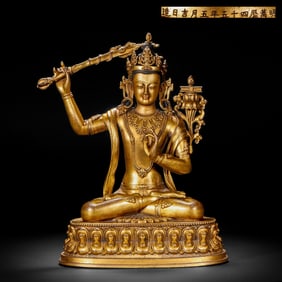 Gilded bronze Buddha statue