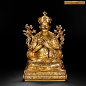 Gilded bronze Buddha statue