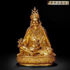 Gilded bronze Buddha statue