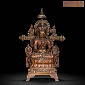 Alloy copper Amitabha Buddha statue
