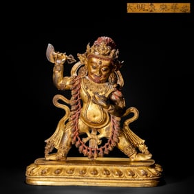 Gilt bronze Dansati style Mahakala