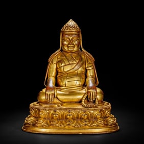 Gilded bronze Buddha statue