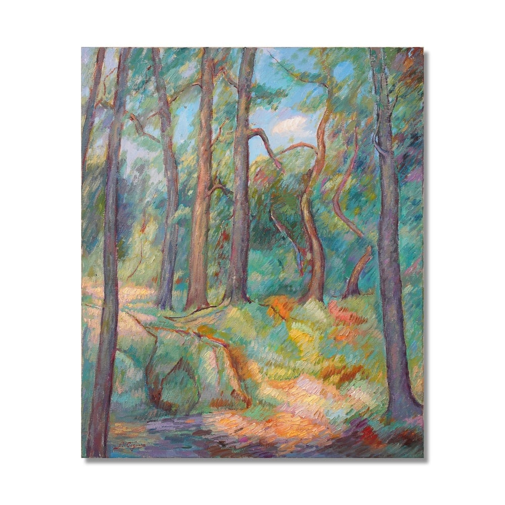 PAUL CEZANNE (1839-1906), ATTRIBUTED TO, OIL ON CANVAS: Signed (lower left) Image Dimensions: 31 1/2 x 26 in (80 x 66 cm) This painting comes with COA. Paul Cézanne, one of the most influential figures in the history of modern art, is often regarded as