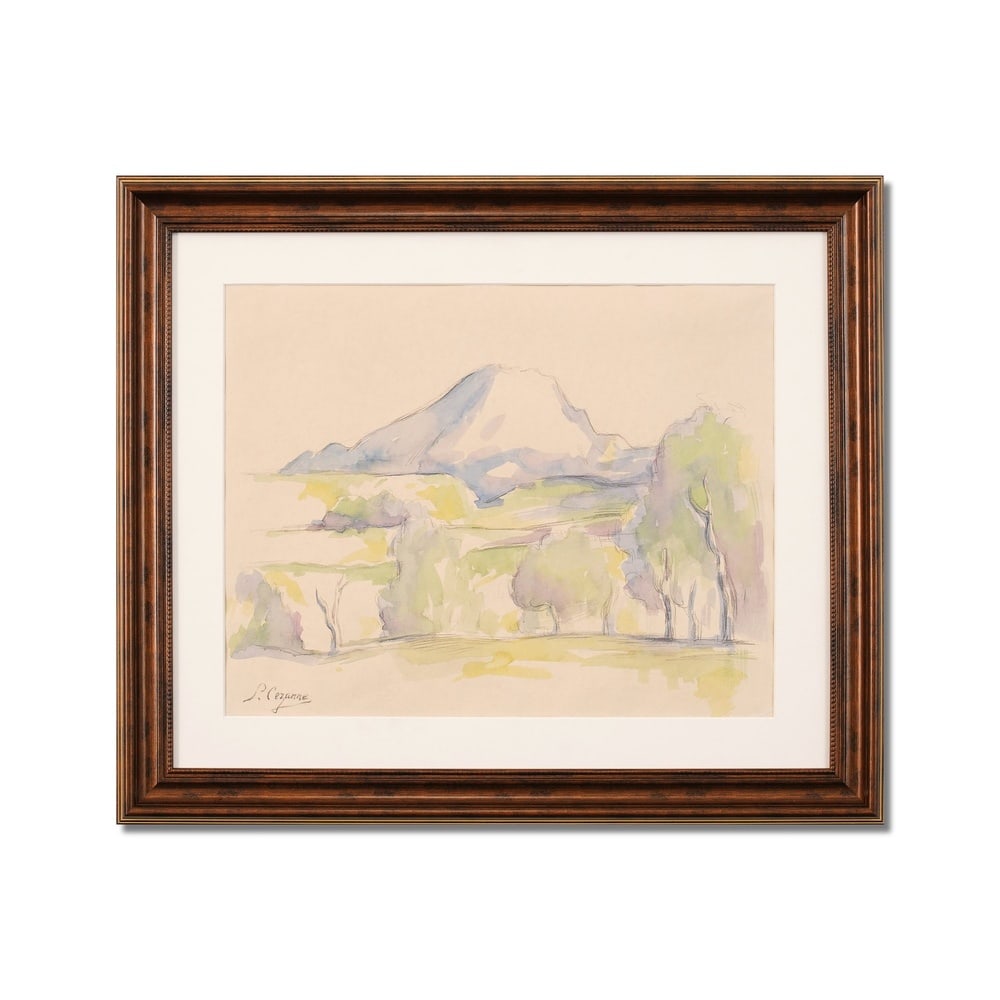 PAUL CÉZANNE (1839-1906), ATTRIBUTED TO, WATERCOLOUR AND PENCIL ON PAPER: Signed (lower left) Image Dimensions: 18 1/2 x 14 3/4 in (47 x 37.5 cm) Framed Dimensions: 25 3/4 x 21 7/8 in (65.5 x 55.5 cm) This painting comes with COA. Paul Cézanne is universally acknowledged