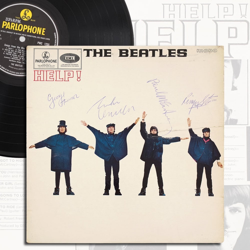 THE BEATLES FULLY SIGNED "HELP!" LP (MONO PARLOPHONE EDITION) (1 of 4)