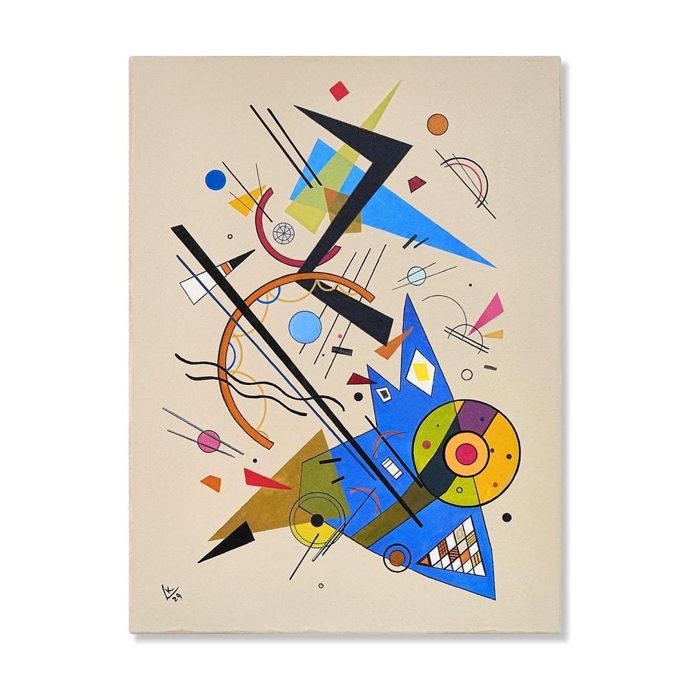 WASSILY KANDINSKY (1866-1944), ATTRIBUTED TO, OIL ON CANVAS: Signed (lower left and verso) Image Dimensions: 31 1/2 x 23 3/4 in (80 x 60 cm) This painting comes with COA. Few artists transformed the language of abstract art as profoundly as Wassily Kandinsky. A