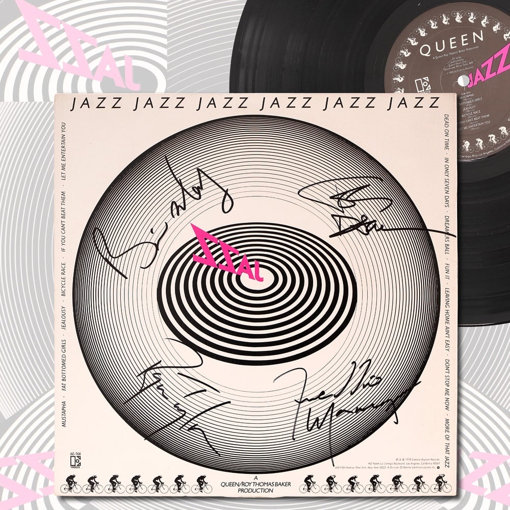 QUEEN FULLY SIGNED "JAZZ" LP (1 of 6)