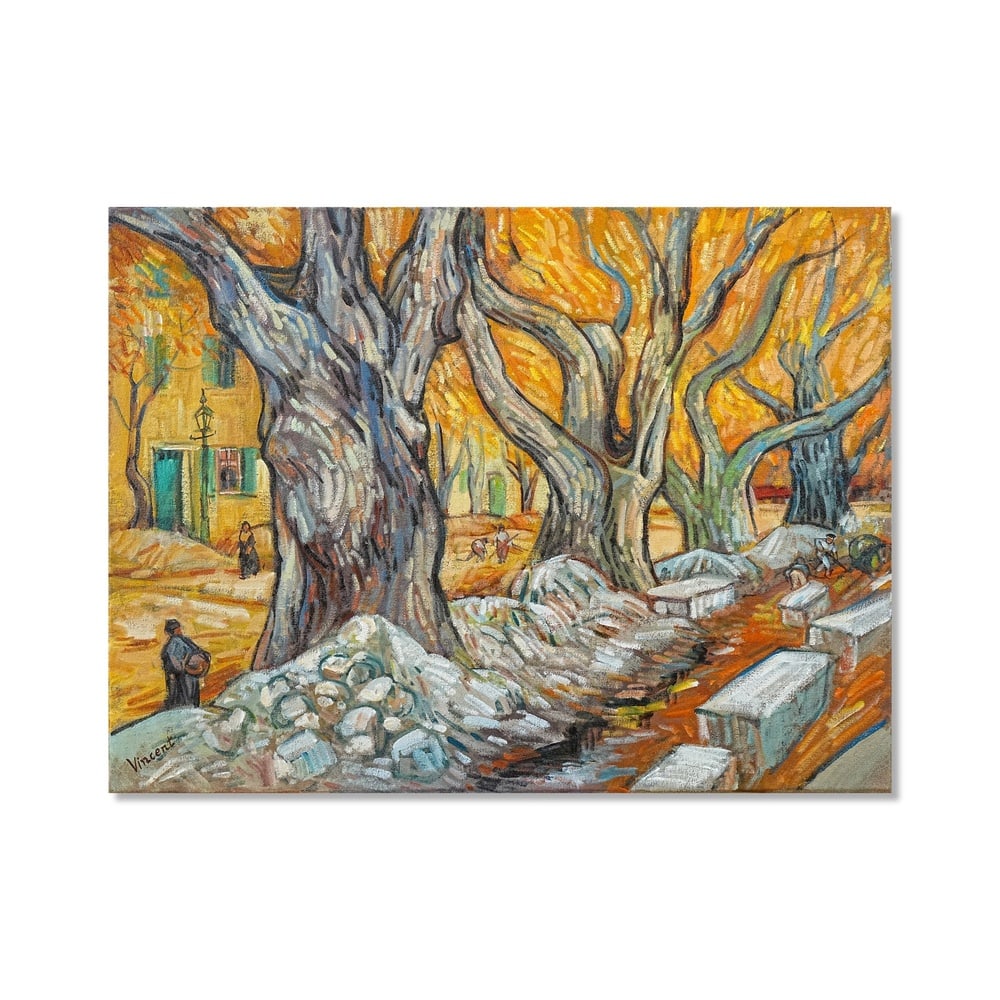 VINCENT VAN GOGH (1853-1890), ATTRIBUTED TO, OIL ON CANVAS: Signed (lower left) Image Dimensions: 23 5/8 x 31 1/2 in (60 x 80 cm) This painting comes with COA. Vincent van Gogh's late landscapes represent a profound synthesis of observation and inner