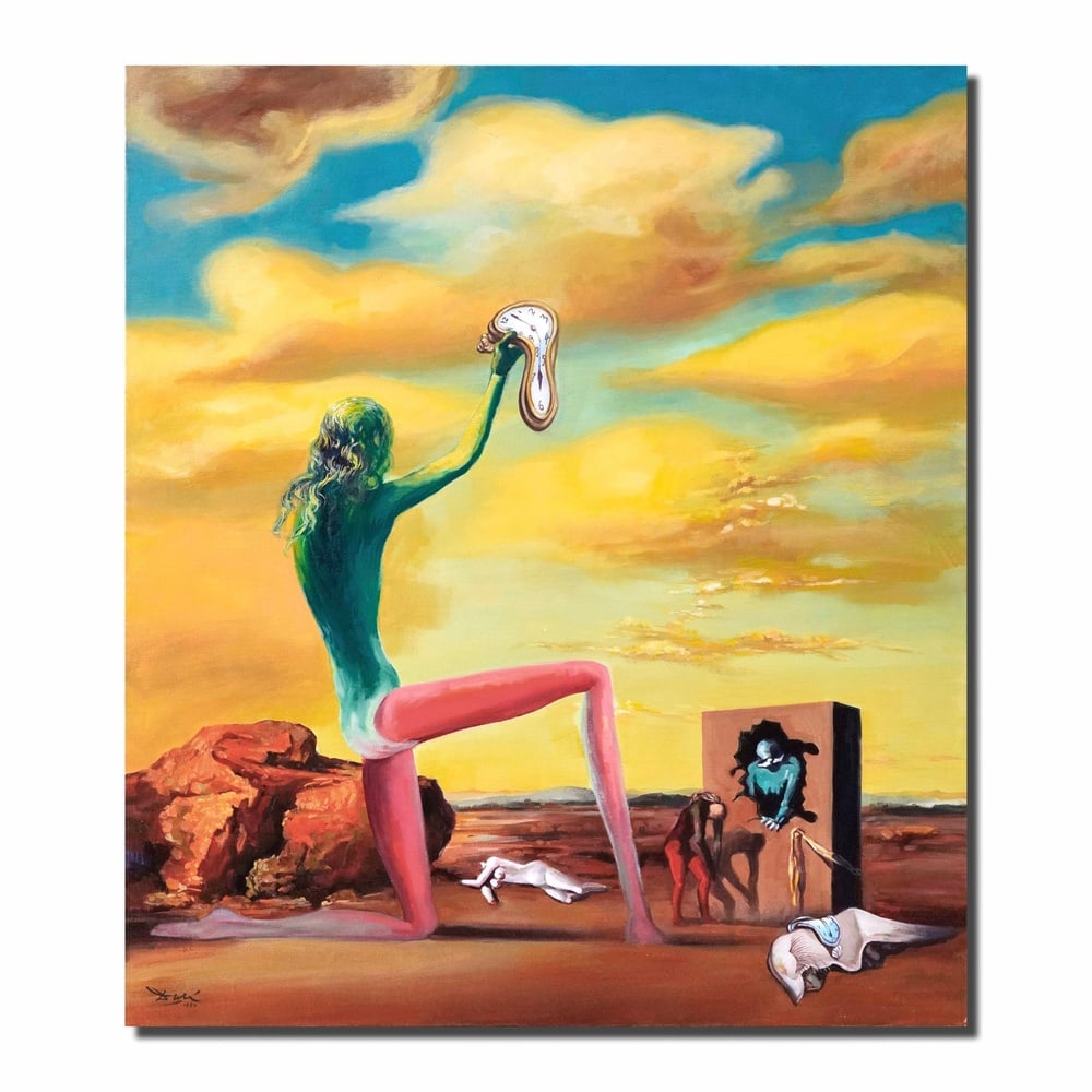 SALVADOR DALI (1904-1989), ATTRIBUTED TO, OIL ON CANVAS: Signed (lower left) Image Dimensions: 51 1/8 by 44 7/8 in (130 by 114 cm) This painting comes with COA. Salvador Domingo Felipe Jacinto Dali I Domenech(1904-1989) Dali is one of the greatest surrealis