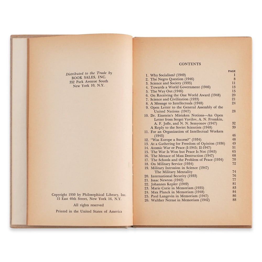 ALBERT EINSTEIN SIGNED "ESSAYS IN HUMANISM" - 4