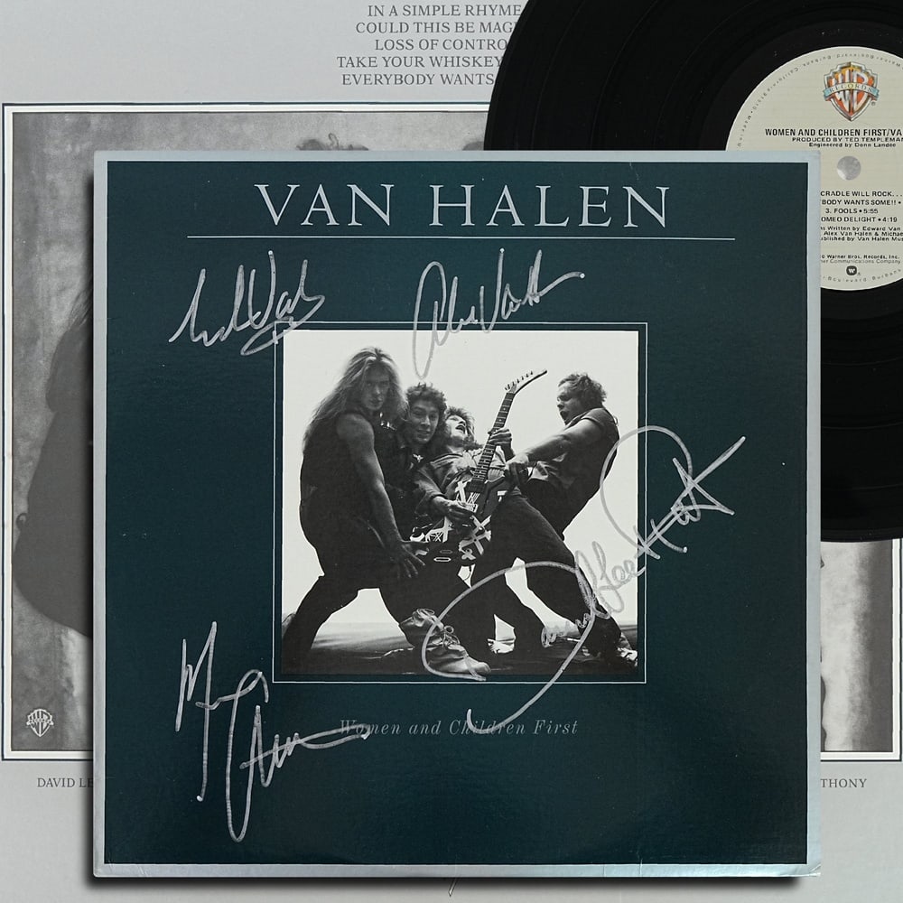 VAN HALEN FULLY SIGNED "WOMEN AND CHILDREN FIRST" LP (1980 U.S. FIRST PRESSING) (1 of 6)