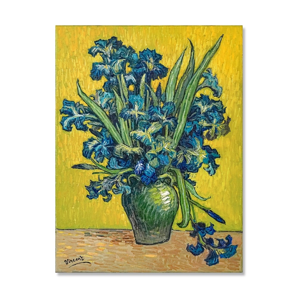VINCENT VAN GOGH (1853-1890), ATTRIBUTED TO, OIL ON CANVAS: Signed (lower left) Image Dimensions: 26 x 19 3/4 in (66 x 50 cm) This painting comes with COA. Few floral subjects are more closely associated with Vincent van Gogh than his celebrated paintings of i