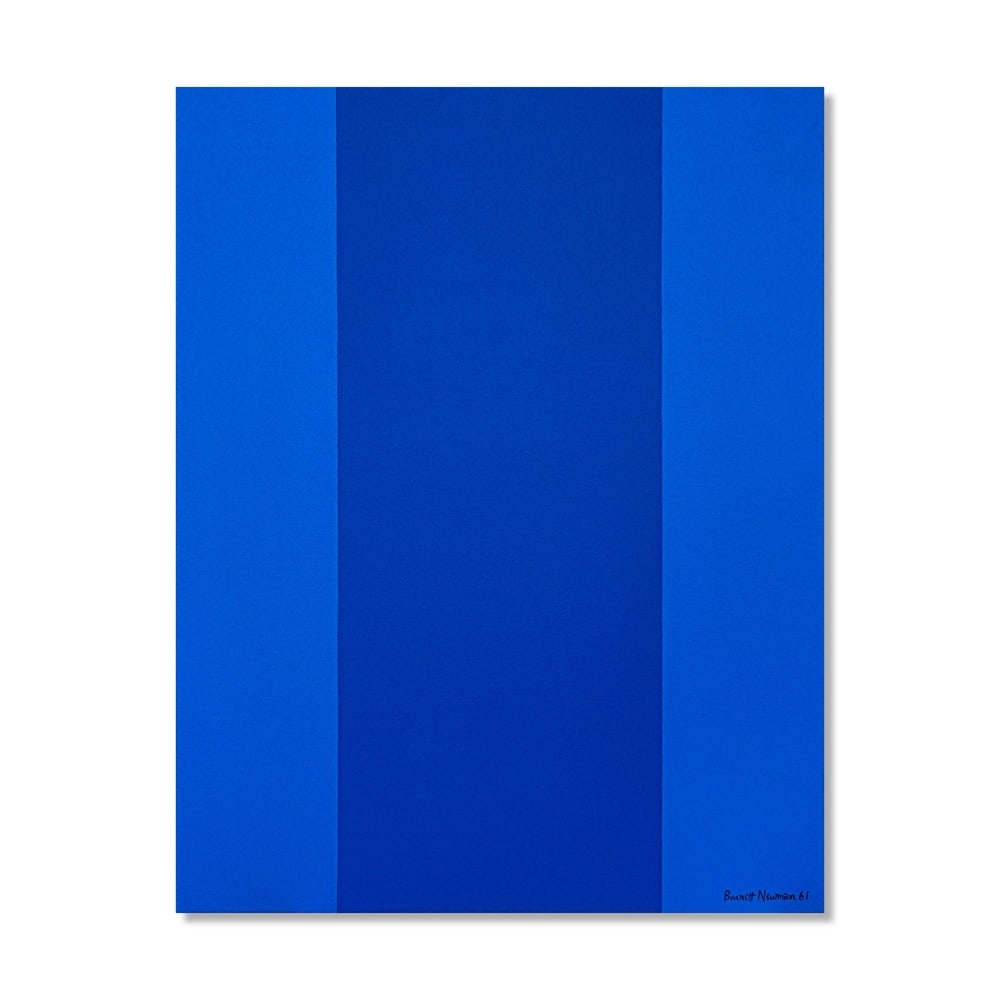 BARNETT NEWMAN (1905-1970), ATTRIBUTED TO, OIL ON CANVAS: Signed (lower right) Image Dimensions: 36 3/4 x 29 in (93.5 x 73.5 cm) This painting comes with COA. Few artists redefined the possibilities of abstract painting as profoundly as Barnett Newman. A