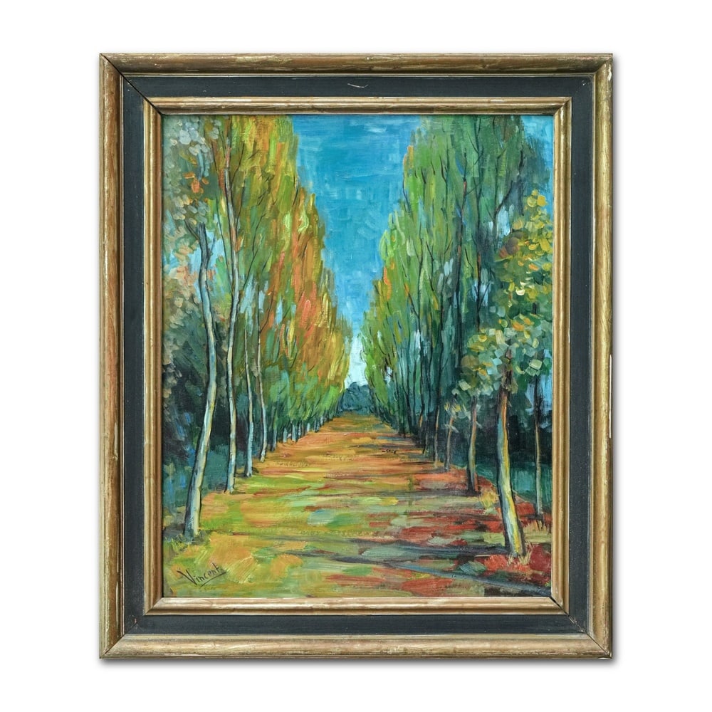 VINCENT VAN GOGH (1853-1890), ATTRIBUTED TO, OIL ON CANVAS: Signed (lower left) This painting comes with COA. Image Dimensions: 24 1/2 x 19 3/4 in (62 x 50 cm) Framed Dimensions: 77 x 65 cm (30 1/4 x 25 1/2 in) Vincent van Gogh (1853-1890) was one of the most 
