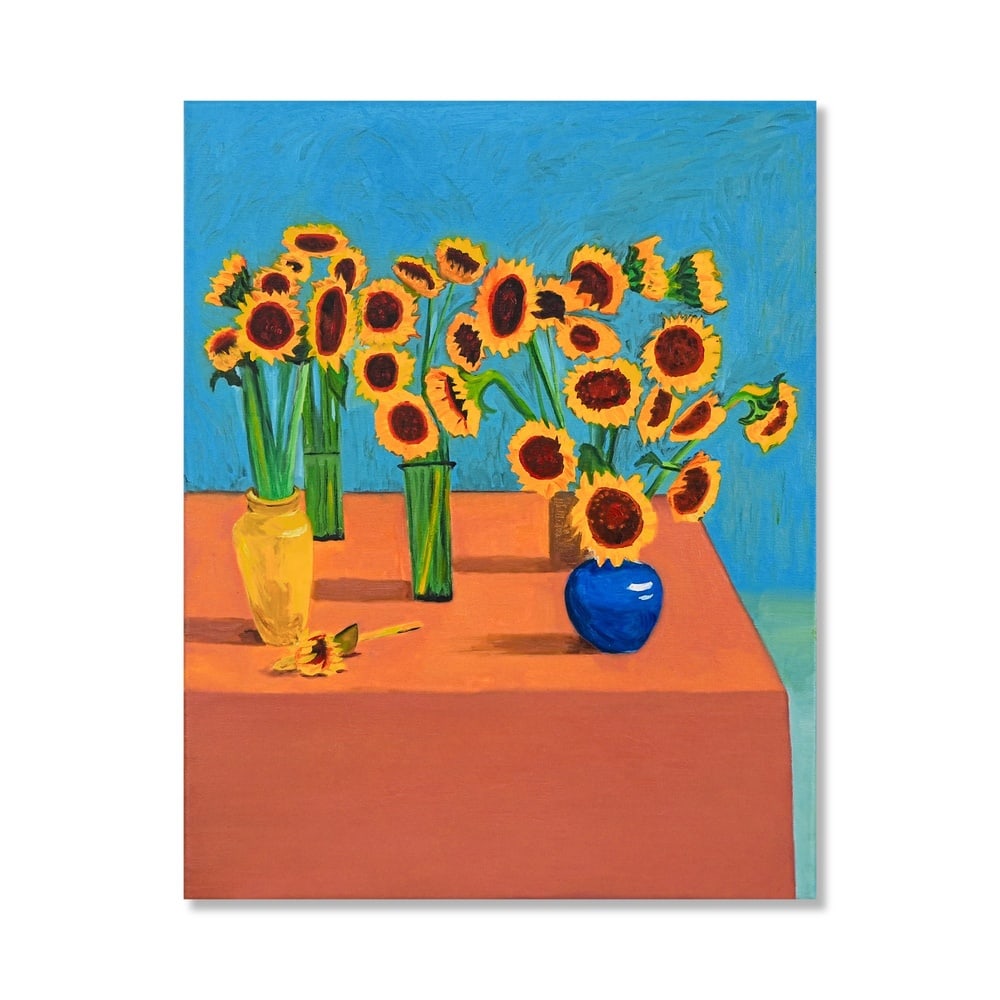 DAVID HOCKNEY (1937-2026), ATTRIBUTED TO, OIL ON CANVAS: Signed (verso) Image Dimensions: 27 1/2 x 21 3/4 in (70 x 55 cm) This painting comes with COA. David Hockney remains one of the most influential and celebrated figures of contemporary British art. Int