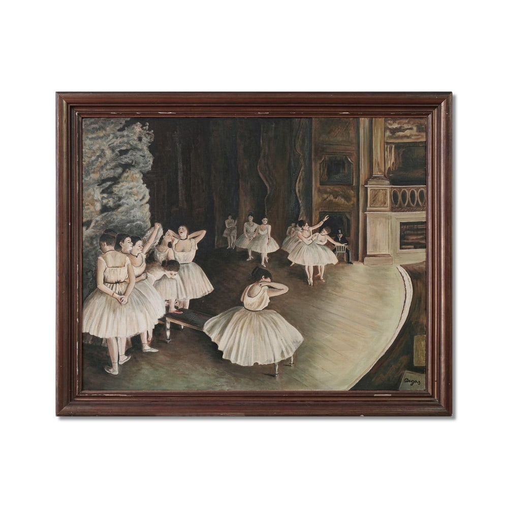 EDGAR DEGAS (1834-1917), ATTRIBUTED TO, OIL ON CANVAS: Image Dimensions: 32 1/2 x 25 3/4 in (82.7 x 65.5 cm) Framed Dimensions: 37 3/8 x 30 3/4 in (95 x 78 cm) Signed (lower right) This painting comes with COA. This remarkable painting reflects Edgar Dega